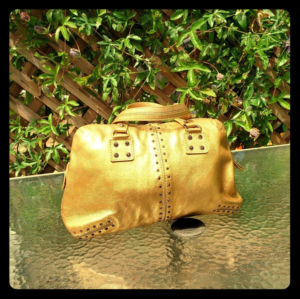Gold Michael kors purse